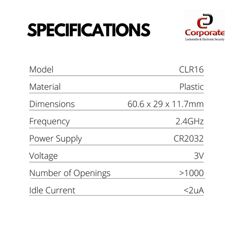 Cl Remote CL-R10 - Wireless Key Remote – Corporate Locksmiths