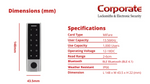 CL603BF - Slim Smart Bluetooth IP65 Fingerprint Keypad